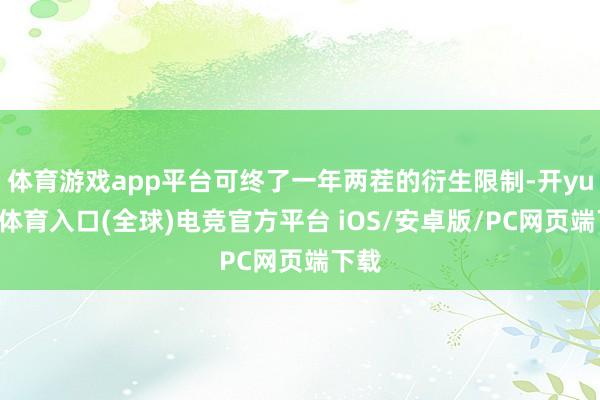 体育游戏app平台可终了一年两茬的衍生限制-开yun云体育入口(全球)电竞官方平台 iOS/安卓版/PC网页端下载