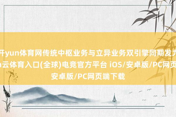 开yun体育网传统中枢业务与立异业务双引擎同期发力-开yun云体育入口(全球)电竞官方平台 iOS/安卓版/PC网页端下载