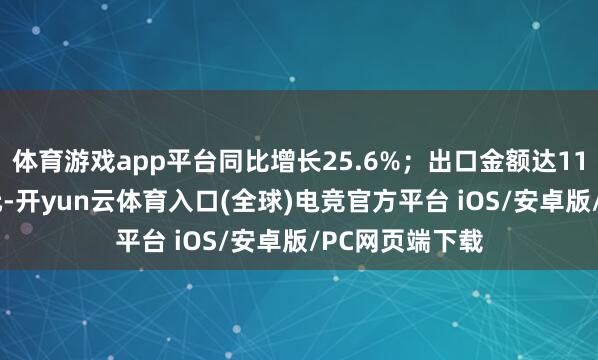 体育游戏app平台同比增长25.6%；出口金额达118.4亿好意思元-开yun云体育入口(全球)电竞官方平台 iOS/安卓版/PC网页端下载
