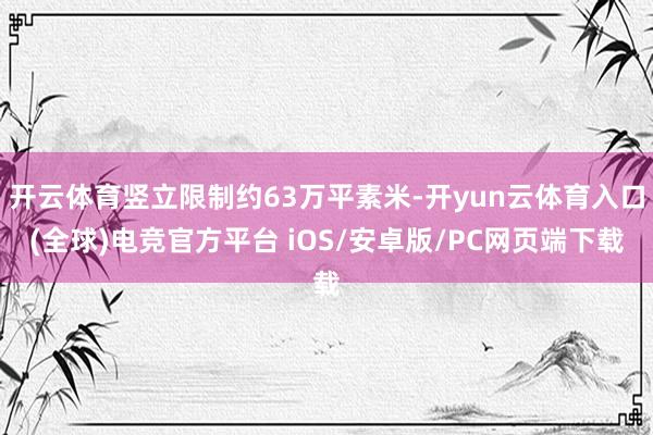 开云体育竖立限制约63万平素米-开yun云体育入口(全球)电竞官方平台 iOS/安卓版/PC网页端下载