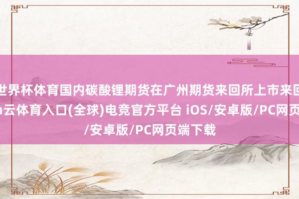 世界杯体育国内碳酸锂期货在广州期货来回所上市来回-开yun云体育入口(全球)电竞官方平台 iOS/安卓版/PC网页端下载